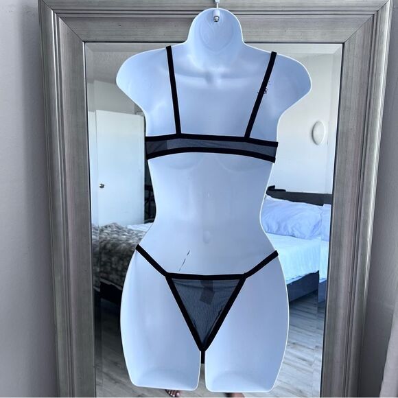 ROMWE Fire Print Mesh Lingerie Set Size S - Picture 6 of 7